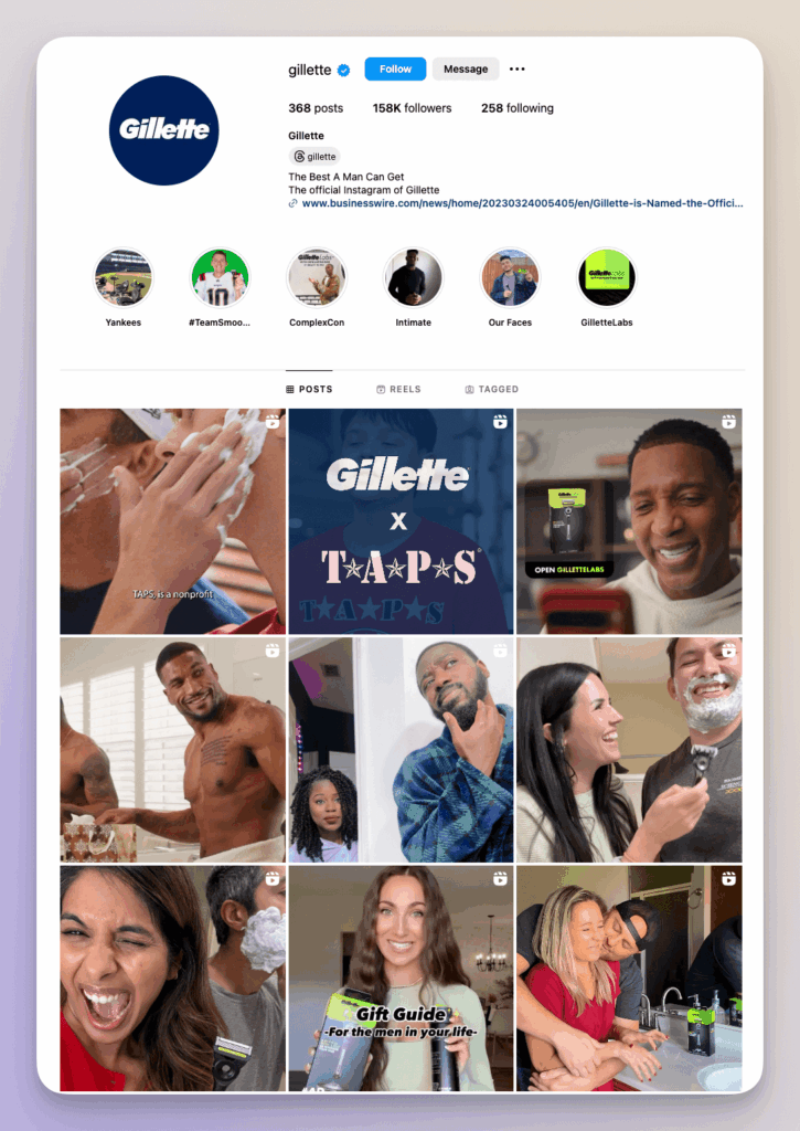 gilette influencer marketing campaigns
